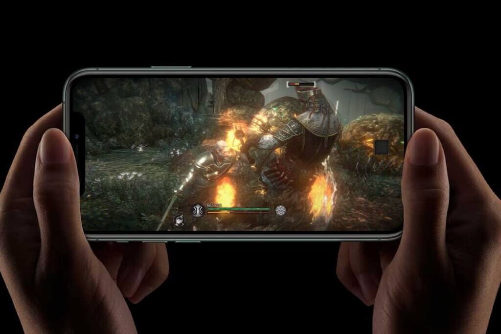 Smartphones like the iPhone 11 Pro can also be used as a mobile game console.
