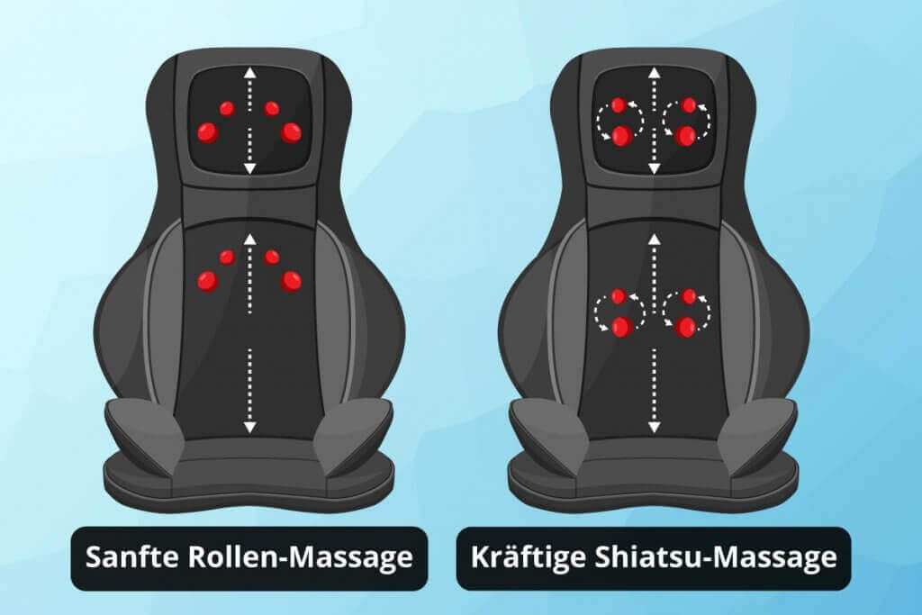 Massage seats can have different massage techniques.
