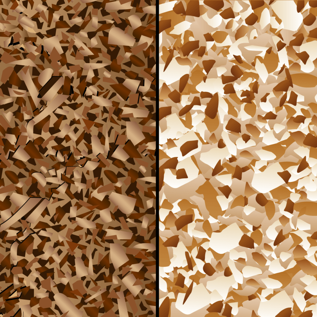 wood chips and sawdust