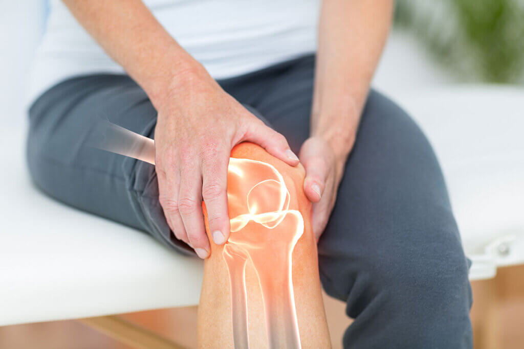 woman hurts pain knee fest