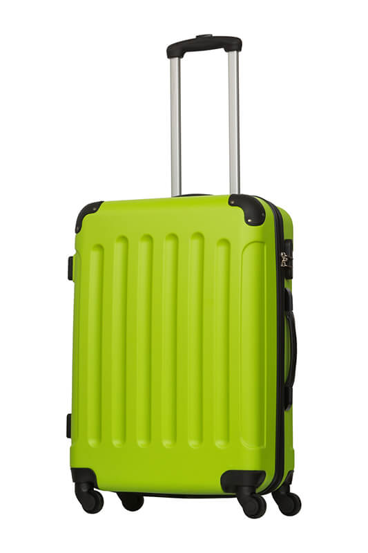 green suitcase